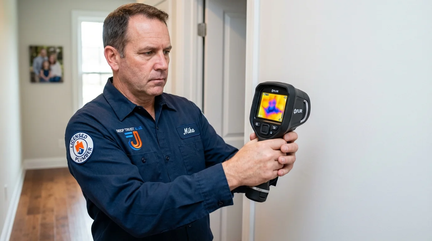 Thermal imaging leak detection by Johns Plumbing LLC in Nobleboro